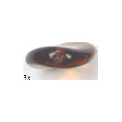Glass Bead Flat 20/18mm Strung Wavy Oval