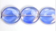 Glass Bead Flat 15/14mm Strung Wavy Oval