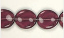 Glass Bead Flat 15/14mm Strung Wavy Oval