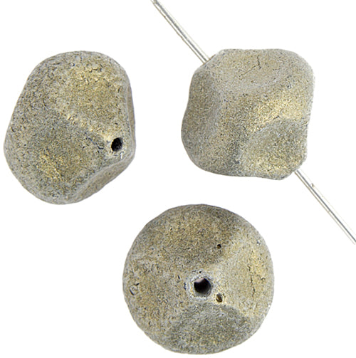 Glass Bead Nugget 13mm Opaque Metallic