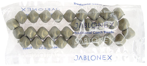 Glass Bead Nugget 13mm Opaque Metallic
