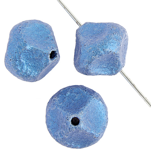 Glass Bead Nugget 13mm Opaque Metallic