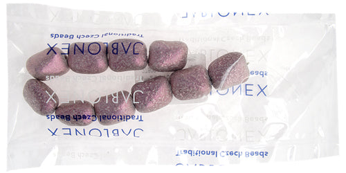 Glass Bead Rectangle 18x15mm Opaque Metallic