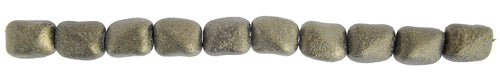 Glass Bead Rectangle 18x15mm Opaque Metallic