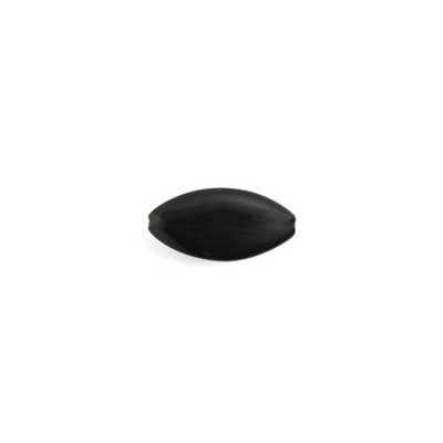 Glass Bead Navette 38x18mm Opaque Black