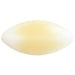 Glass Bead Navette 38x18mm Opaque White Honey Two-tone