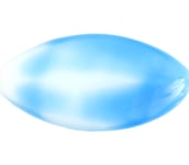 Glass Bead Navette 38x18mm Blue Silk
