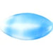 Glass Bead Navette 38x18mm Blue Silk