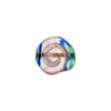Glass Bead Swirl 12x11mm Strung Crystal/Blue/Green/Purple/Gold
