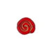 Glass Bead Swirl Transparent Dark Red Matte/Gold Painted Strung 12x11mm