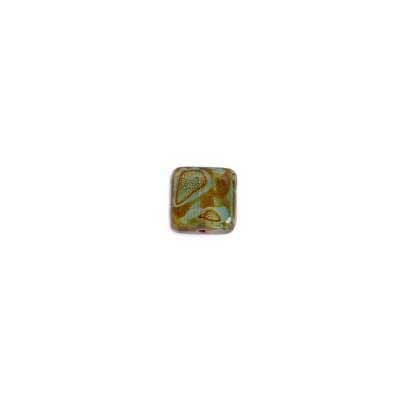 Glass Bead Squares 9mm Strung Marble