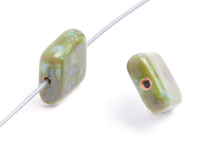 Glass Bead Squares 9mm Strung Marble