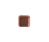 Glass Bead Square 8mm Opaque Black Bronze