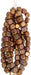 Glass Bead 7x8mm Cube Brown Marble Strung