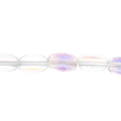 Glass Bead 9x6mm Oval Strung