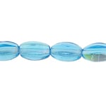 Glass Bead 9x6mm Oval Strung