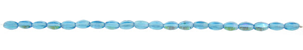 Glass Bead 9x6mm Oval Strung