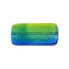 Glass Long Rectangle Bead Strung 24x15mm Blue/Green/Yellow