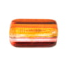 Glass Long Rectangle Bead Strung 24x15mm Orange/Yellow/Pink