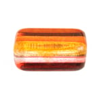 Glass Long Rectangle Bead Strung 24x15mm Orange/Yellow/Pink