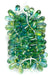 Glass Bead Droplet 5x10mm Strung Blue/Green/Yellow