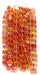 Glass Bead Cubes 8x11mm Strung Orange/Yellow/Pink