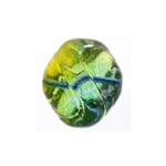Glass Bead Fancy 15x16mm Strung Blue/Green/Yellow