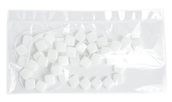 Glass Bead Flat Diamond Strung