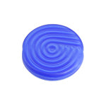 Glass Bead 18mm Round Twister Pattern Blue Silk