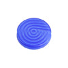 Glass Bead 18mm Round Twister Pattern Blue Silk
