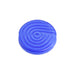 Glass Bead 18mm Round Twister Pattern Blue Silk