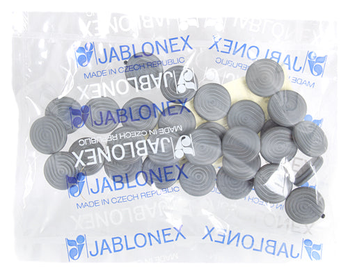 Glass Bead 18mm Round Twister Pattern Grey Silk