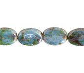 Coffee Bean 11x8mm Dark Green Luster