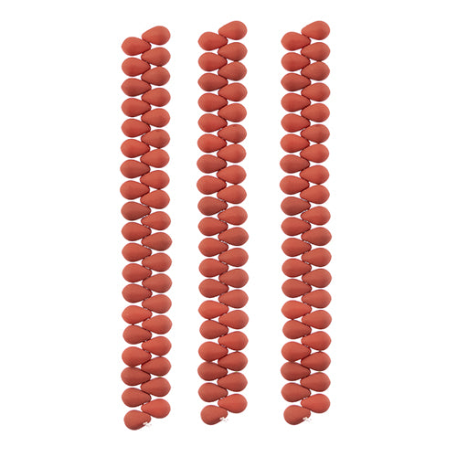 Czech Glass Beads Strand 6x9mm Drop - White Alabaster Velvet 38pcs