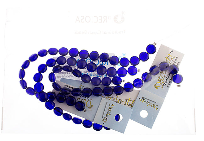 Czech Candy Beads 8mm 2 Holes Transparent