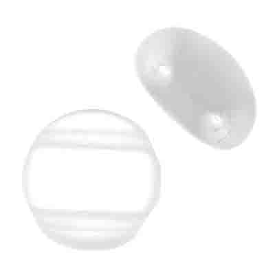 Czech Candy Beads 8mm 2 Holes Transparent