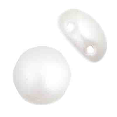 Czech Candy Beads 8mm 2 Holes Opaque Pearl Pastel