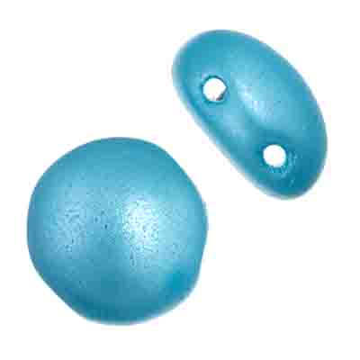 Czech Candy Beads 8mm 2 Holes Opaque Pearl Pastel