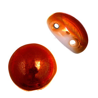 Czech Candy Beads 8mm 2 Holes Transparent