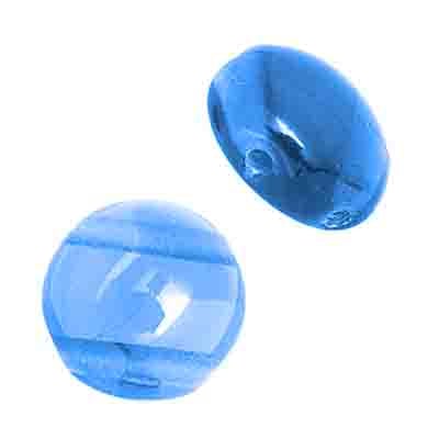 Czech Candy Beads 8mm 2 Holes Transparent