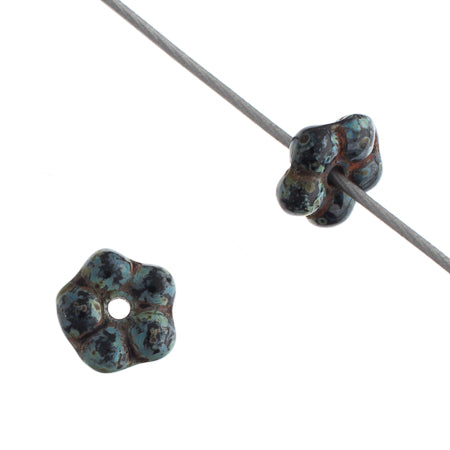 Forget-Me-Not Flower Beads 5mm Opaque Travertine