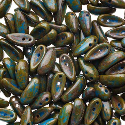 Preciosa Chilli Beads 4x11mm Opaque Travertine