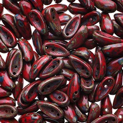 Preciosa Chilli Beads 4x11mm Opaque Travertine
