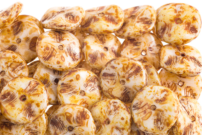 Czech Preciosa Ripple Beads Opaque