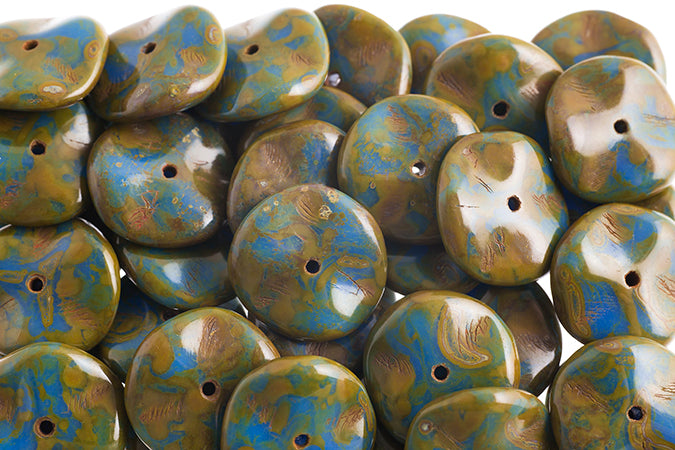 Czech Preciosa Ripple Beads Opaque