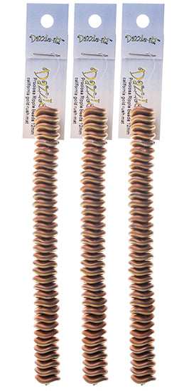 Czech Preciosa Ripple Beads Opaque California Metallic Matte