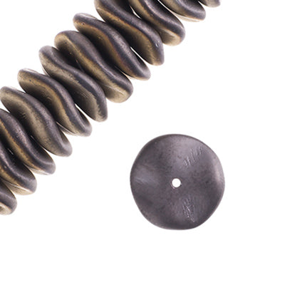 Czech Preciosa Ripple Beads Opaque California Metallic Matte