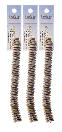 Czech Preciosa Ripple Beads Opaque California Metallic Matte