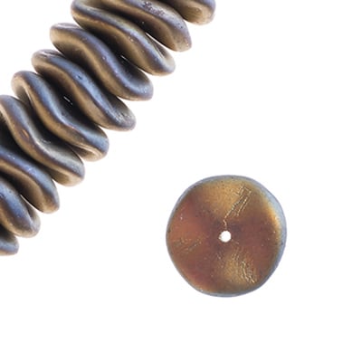 Czech Preciosa Ripple Beads Opaque California Metallic Matte