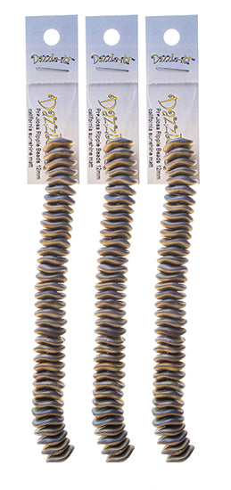 Czech Preciosa Ripple Beads Opaque California Metallic Matte